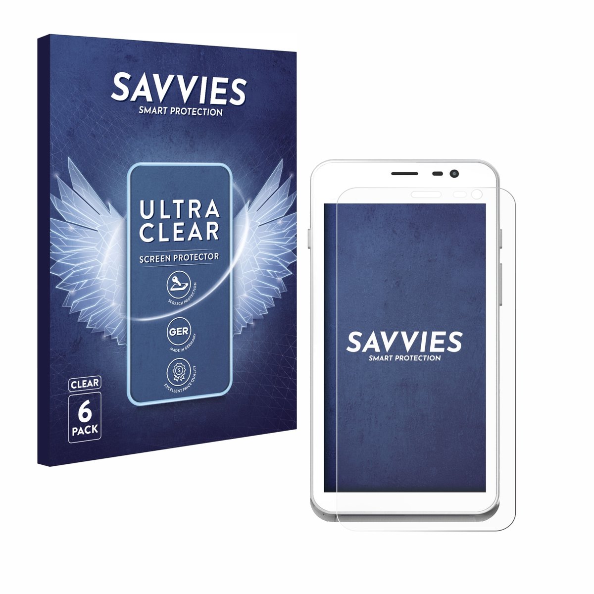 Savvies - Screenprotector voor Pax A77 - Folie Beschermfolie transparant 6 Stuks