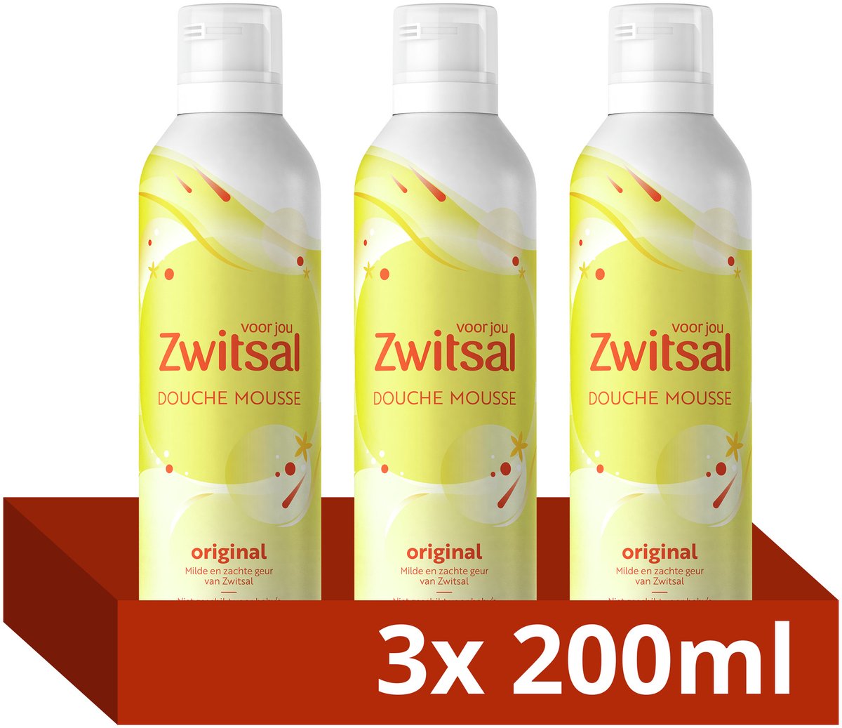 Zwitsal Voor Jou Douche Mousse - Original - milde reiniging voor een zachte huid - 3 x 200 ml