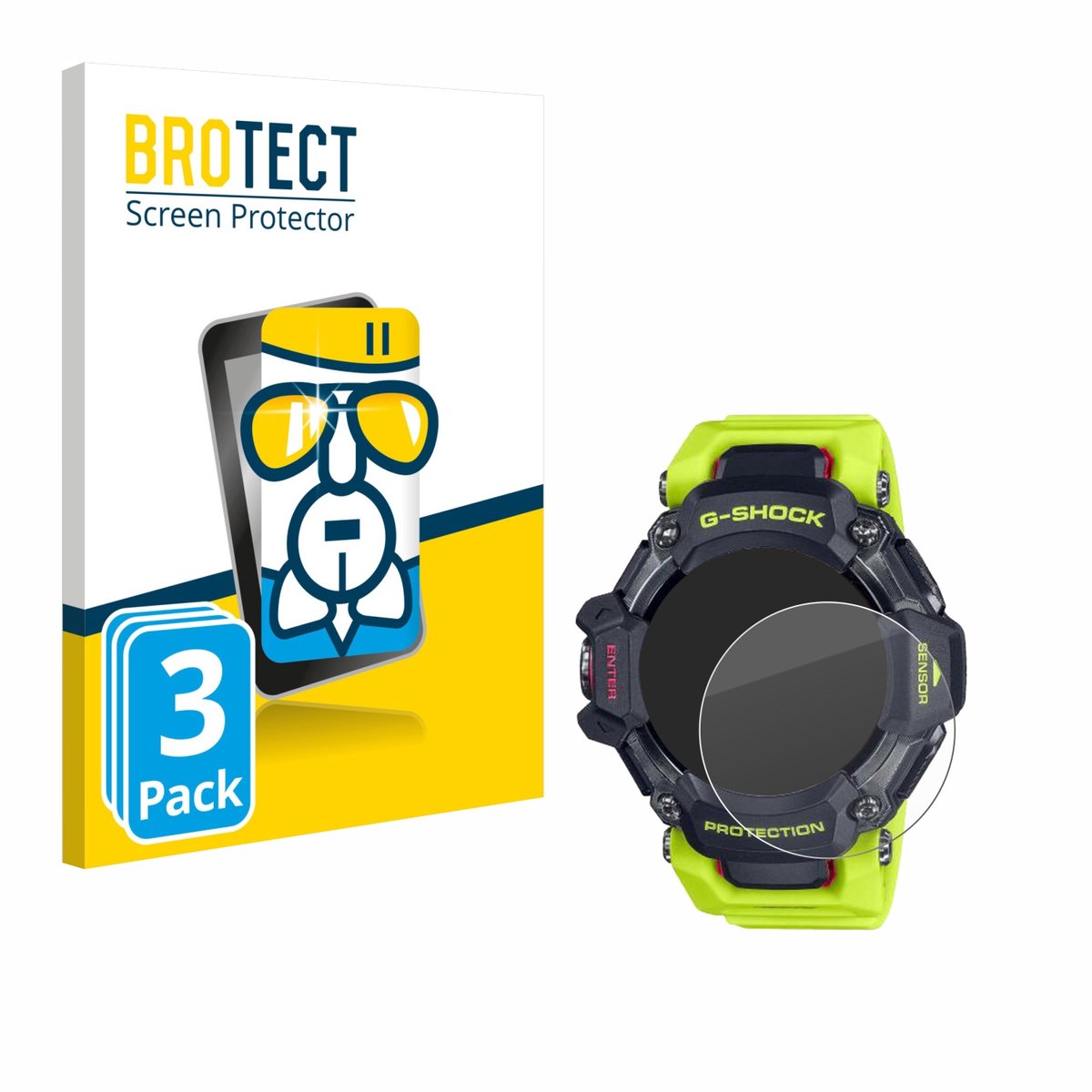 Screenprotector 3 Stuks voor Casio G-Shock GBD-H2000 Beschermglas transparant
