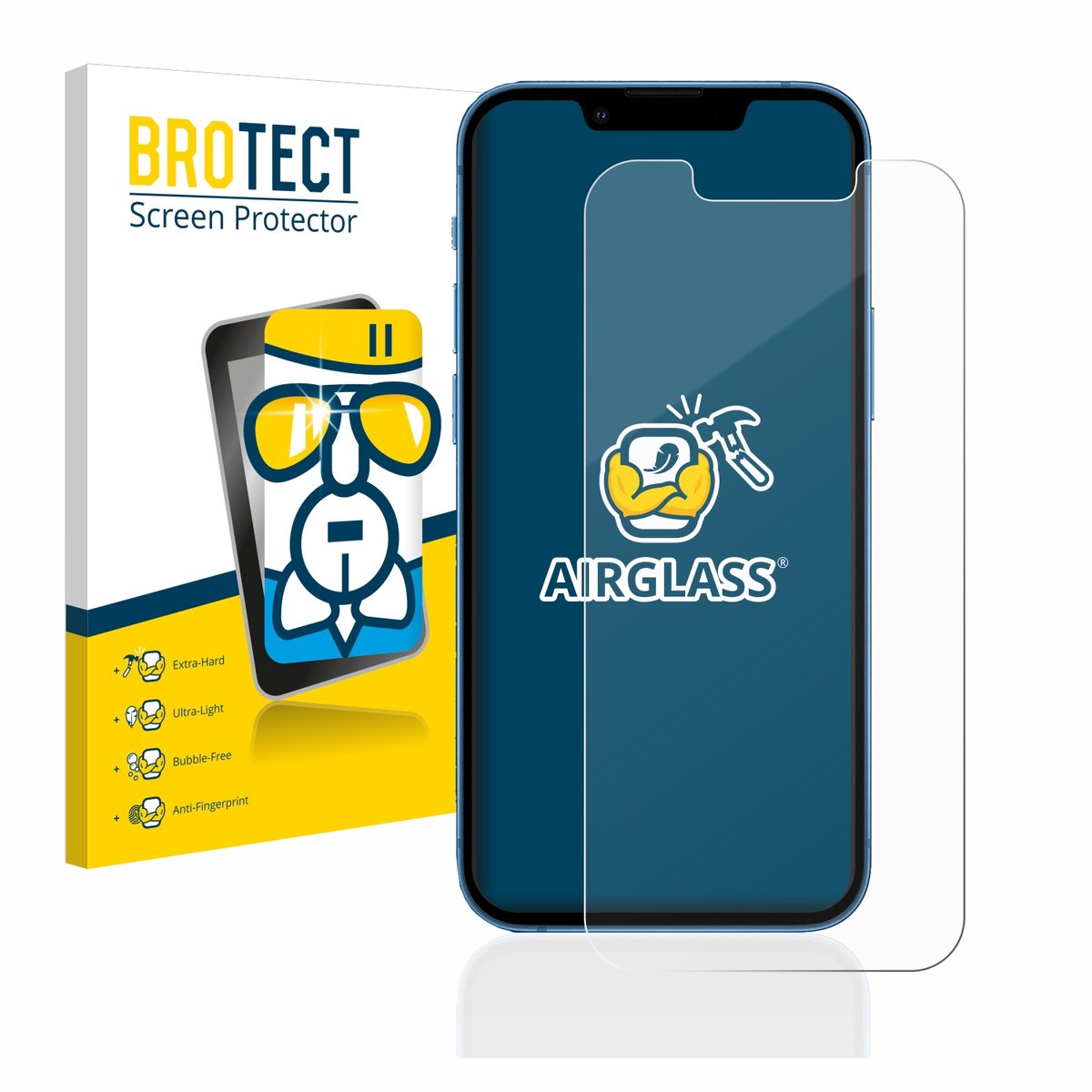 Screenprotector voor Apple iPhone 13 mini Beschermglas transparant
