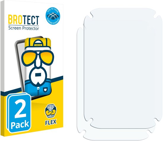 BROTECT schermprotector verpakking en twee transparante schermprotectors.