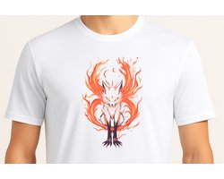 Flaming Fox Spirit - T Shirt - anime - animevibes - Gift - Cadeau - otakustyle - animeprint - streetwearstyle - otaku - otakulife