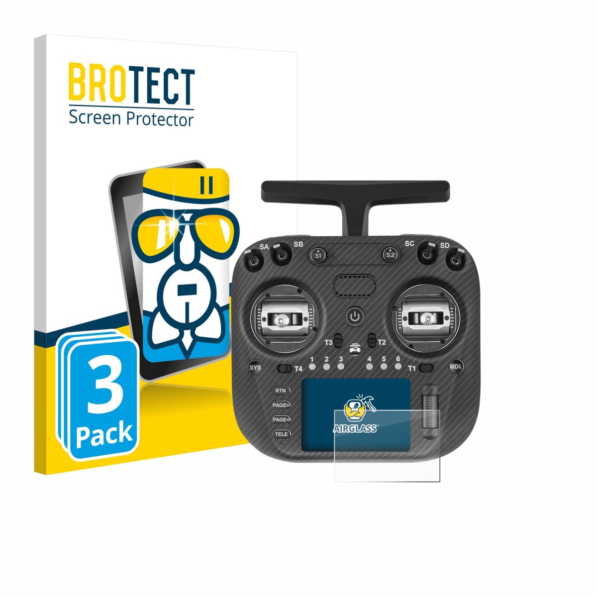 Screenprotector 3 Stuks voor Radiomaster TX15 Max Beschermglas transparant