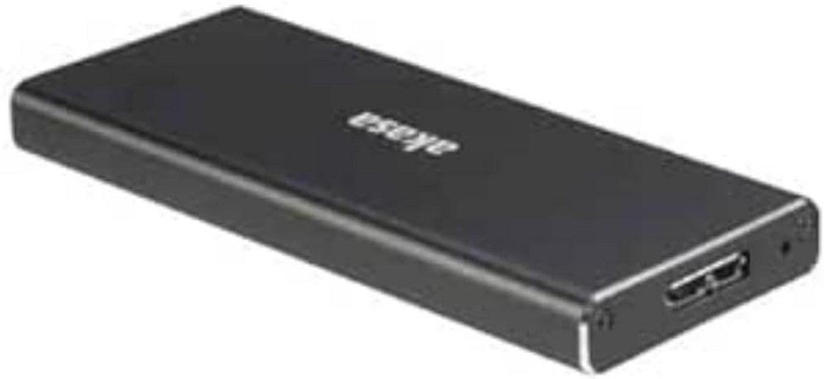 Aluminium Behuizing voor M.2 SATA SSD met USB 3.1 - Zwart