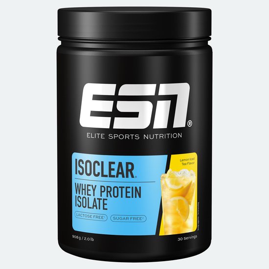 ESN ISOCLEAR Whey Isolate Proteine Poeder, Lemon Iced Tea, 908 g, 30 Porties Heldere Wei Poeder - Lactosevrij Eiwitshake — afbeelding 2