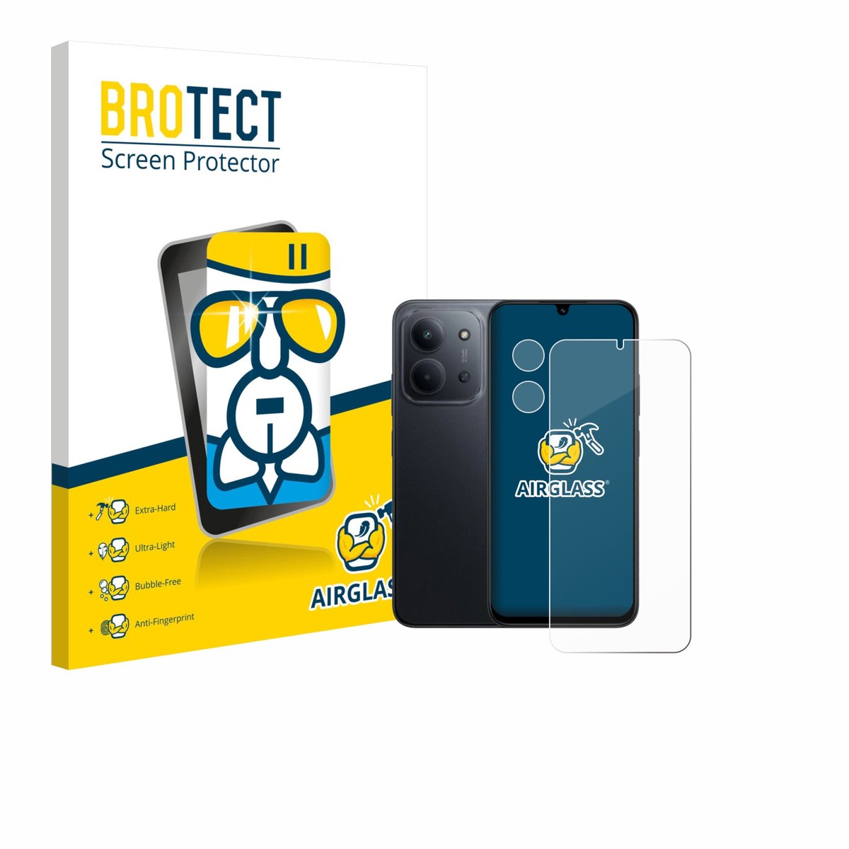 Screenprotector voor Xiaomi Redmi 15C 4G (Voor+Camera) Beschermglas transparant