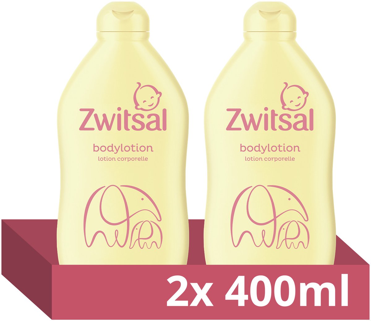 Zwitsal Bodylotion - Baby - trekt snel in zodat je je baby meteen weer kunt knuffelen - 2 x 400 ml