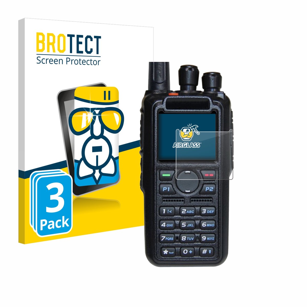 Screenprotector 3 Stuks voor AnyTone AT-D878UV Plus Beschermglas transparant