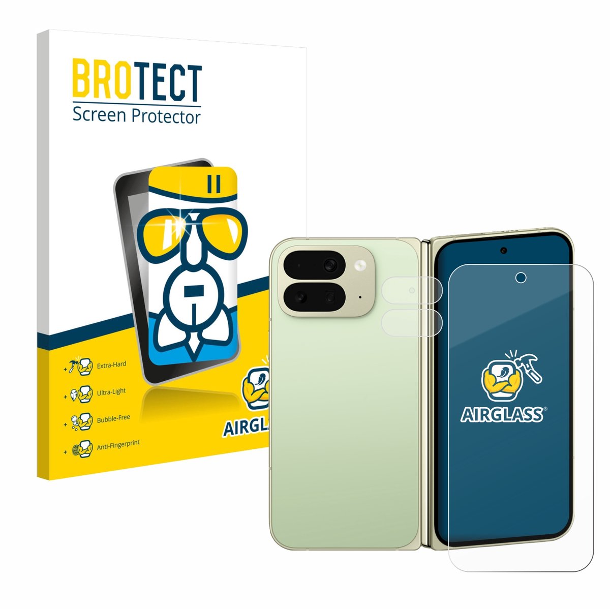Screenprotector voor Google Pixel 10 Pro Fold (Voor+Camera) Beschermglas transparant