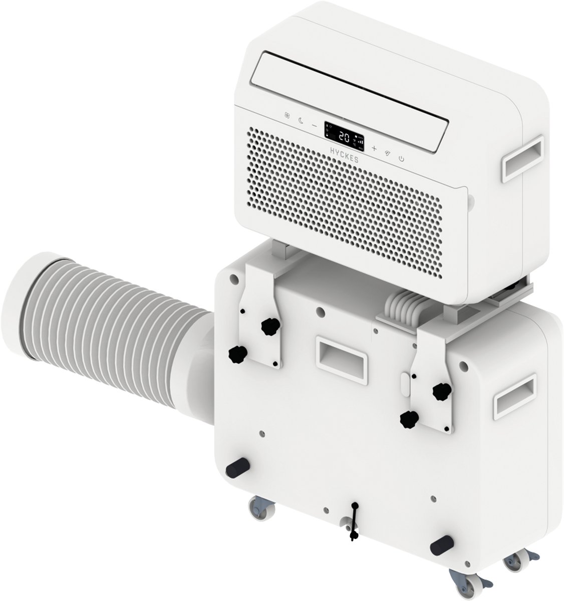 Ombouwset voor HyBreeze Air Airco — Thuisgebruik Kit met Wielen & Afvoerslang (zonder unit) thumbnail 3