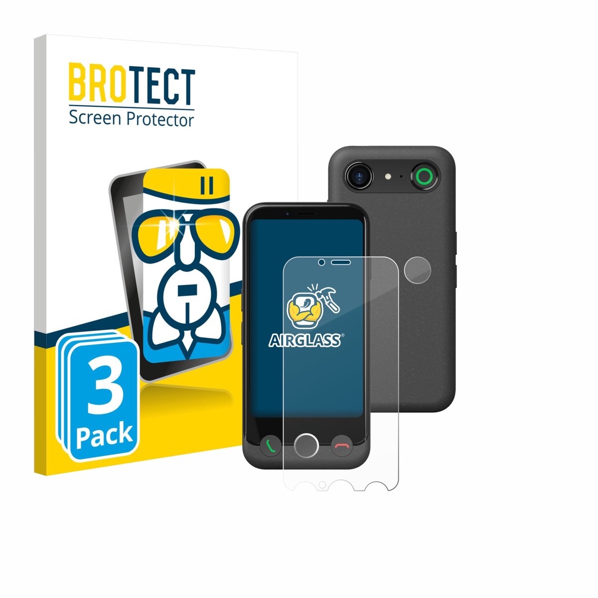 Screenprotector 3 Stuks voor Doro Aurora A10 (Voor+Camera) Beschermglas transparant