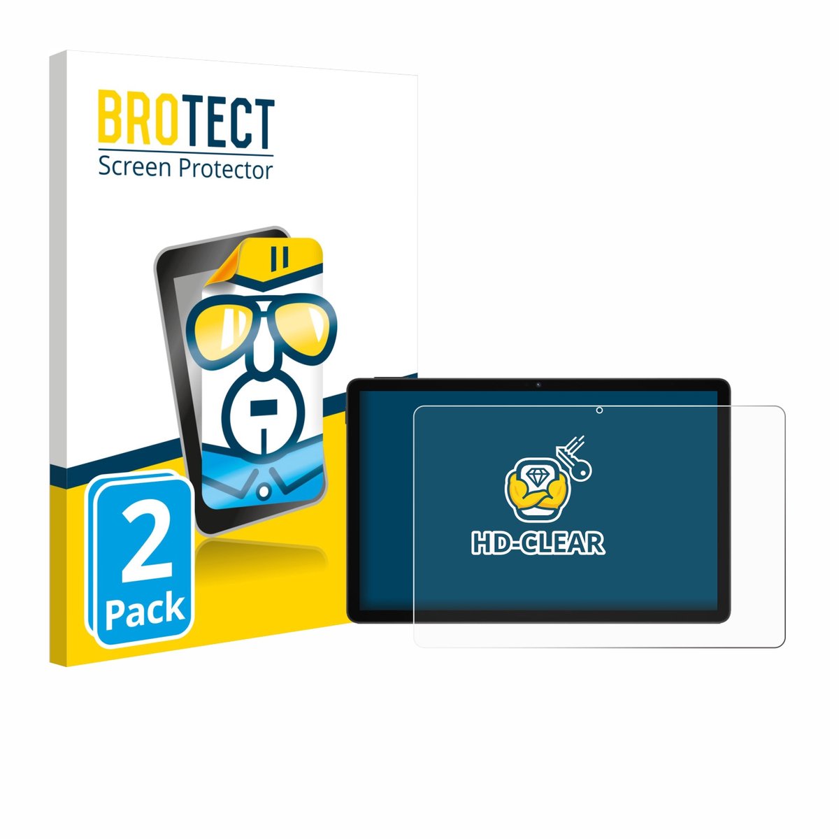 BROTECT - Screenprotector voor Doogee Tab A9 Pro+ - Folie Beschermfolie transparant 2 Stuks
