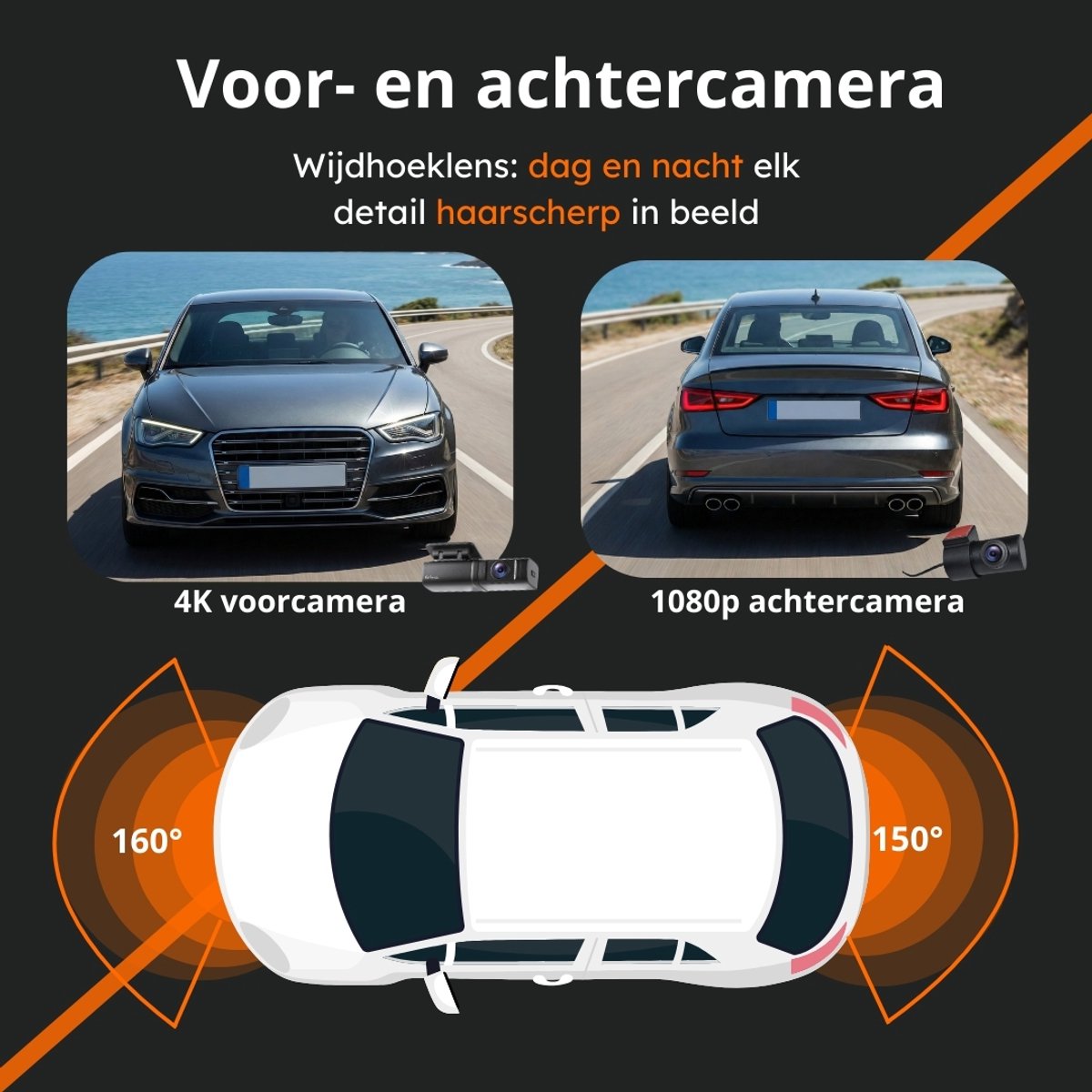 Faas S80 Dual Dashcam 4K – Voor & Achter + 64GB thumbnail 3