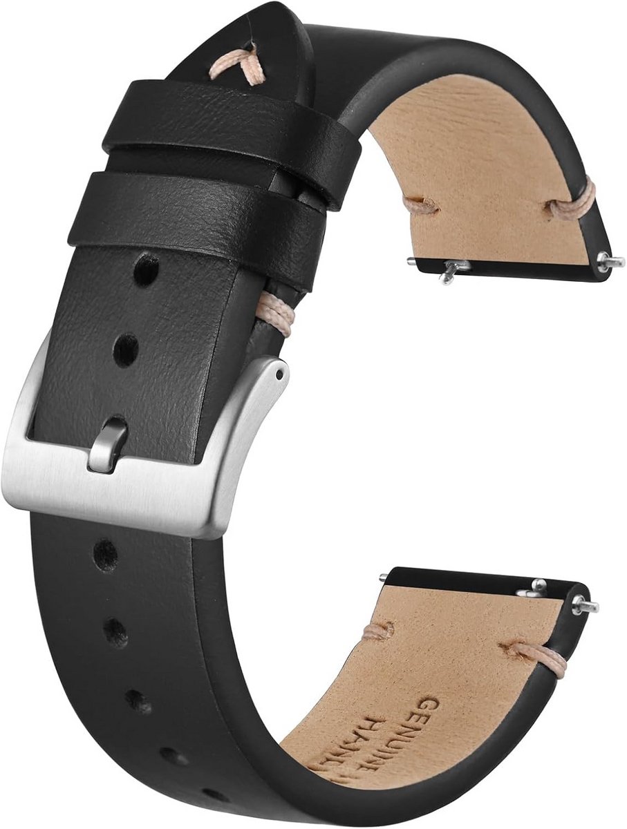 Leren Horlogeband Vervanging Snelkoppeling Vintage Stijl voor Heren