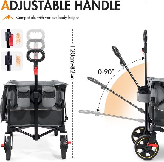 Bolderkar Opvouwbaar Luchtbanden - Strandwagen - Bolderwagen - Opvouwbaar van Bolderkar Opvouwbaar — afbeelding 5