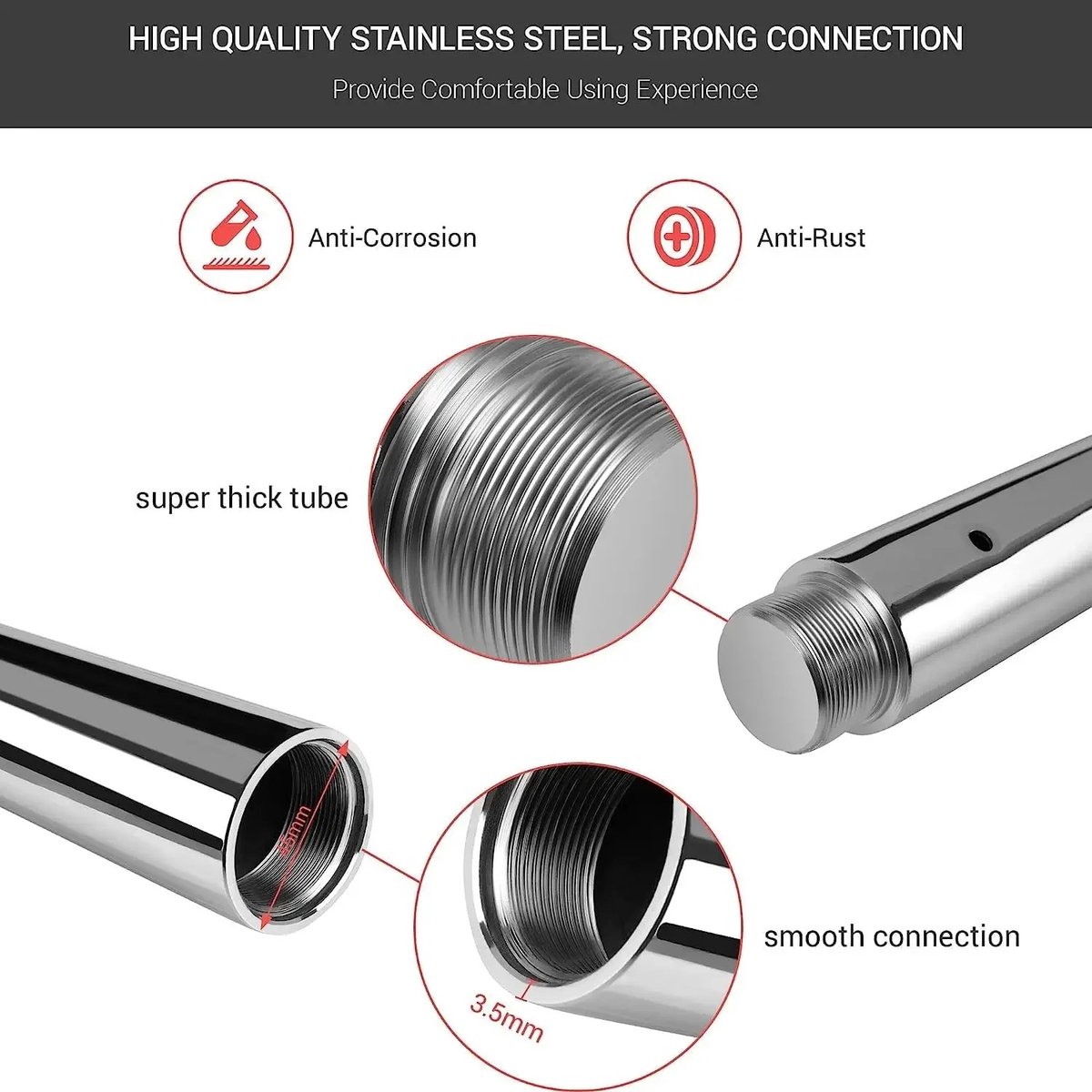 D&A Verstelbare Danspaal 2,35-2,74m Professionele - afbeelding 3
