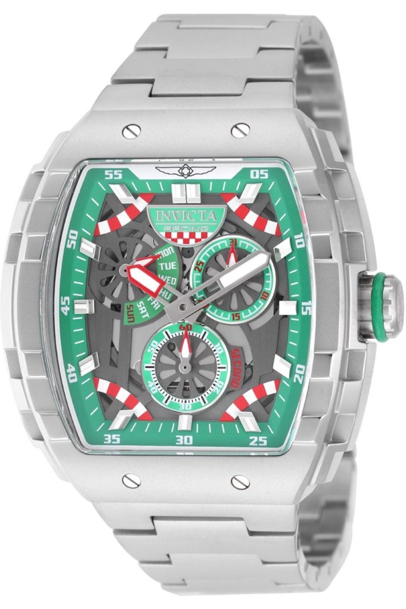 Invicta Invicta Racing 49219 Heren Horloge - Waterdicht - Analoog - Quartz Uurwerk - Roestvrij Staal met Blauwe Wijzerplaat - 47mm