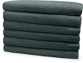 Eleganzzz Handdoeken Set - Set van 6 - Handdoek 50x100cm - 420 gr/m2 - 100% Katoen - olive green