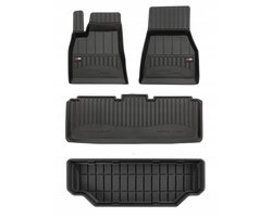 Frogum ProLine Tesla Model S Liftback 2012-2021 - Mattenset & Kofferbakmat - Voorzijde (Frunk) - TPE - 5 cm Rand