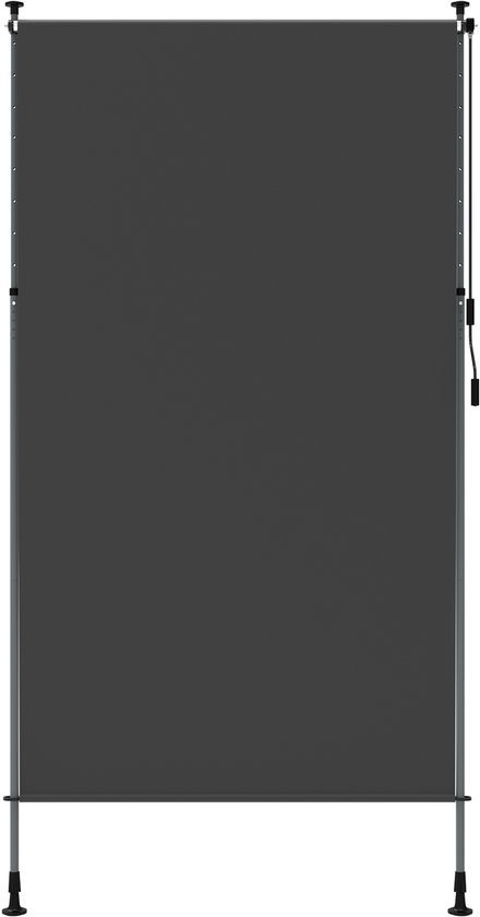 Stores à enroulement – Auvent à pince – 150x310 cm – 180 g/m² Polyester – Protection UV et thermique – Réglable – Pour Balcon, Terrasse et Jardin – Gris foncé