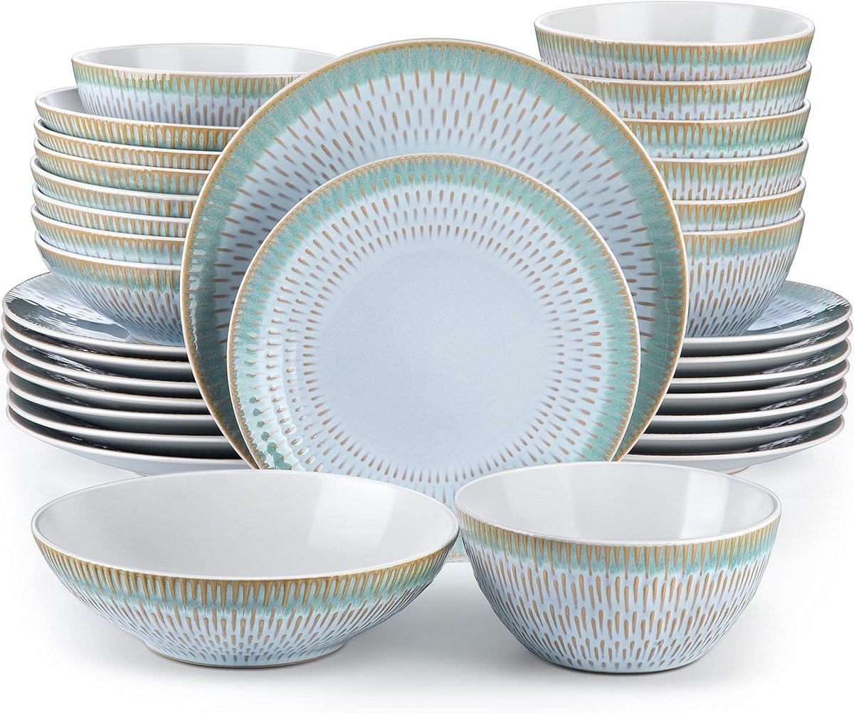 Serviesset - Bordenset 8 Persoons - Chique Bordenset - Porselein - Tafelservies