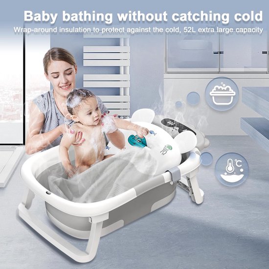 Baby Badje met Standaard - Inklapbaar Baby Bad - Zitbad Kinderen - Badzitje — afbeelding 4