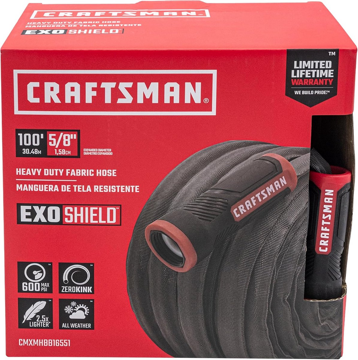 Zware Stoffen Tuinslang 15 Meter (5/8 Inch) - Hoge Druk Robuust