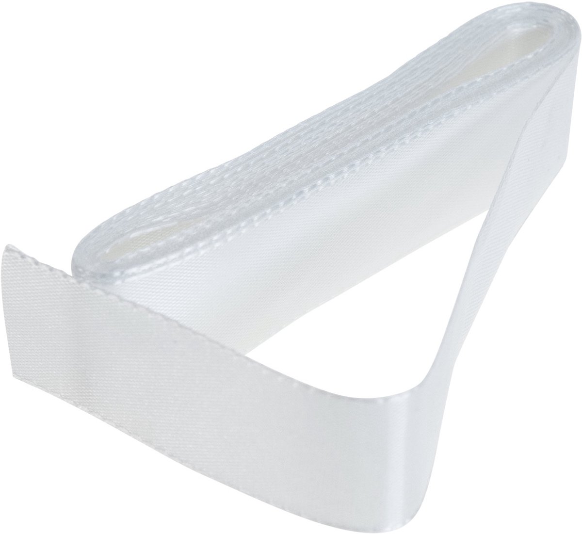 Decoratief lint cadeaulint wit lint zelfkant 25mm 3m 10st