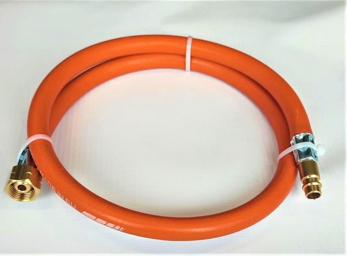 Propaangas en Butaangas Slang 200 cm met Drukaansluiting voor Camping en BBQ
