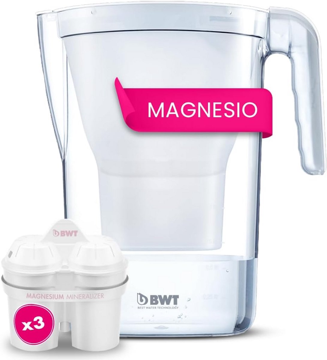 Waterkan met 3 Waterfilters - Handmatig Bedienbare Waterfilterkan