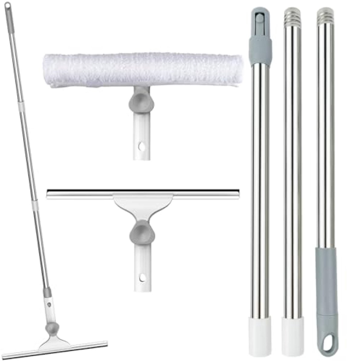 PromoHome Professionele Raam- en Vloerreiniger Set met Uitschuifbare Steel