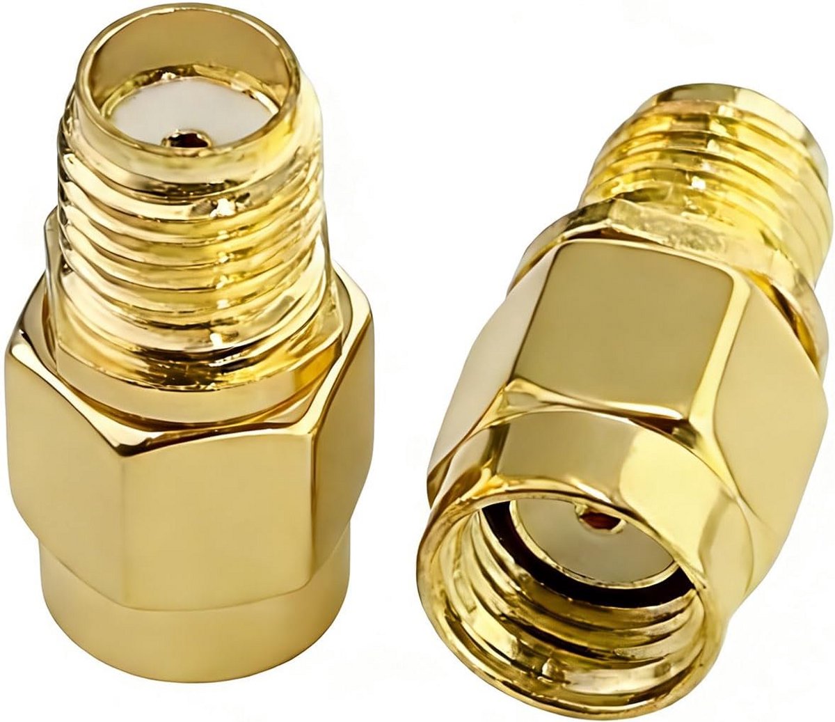 2 Stuks SMA naar RP-SMA Adapter Set voor Antennes en WiFi Apparatuur