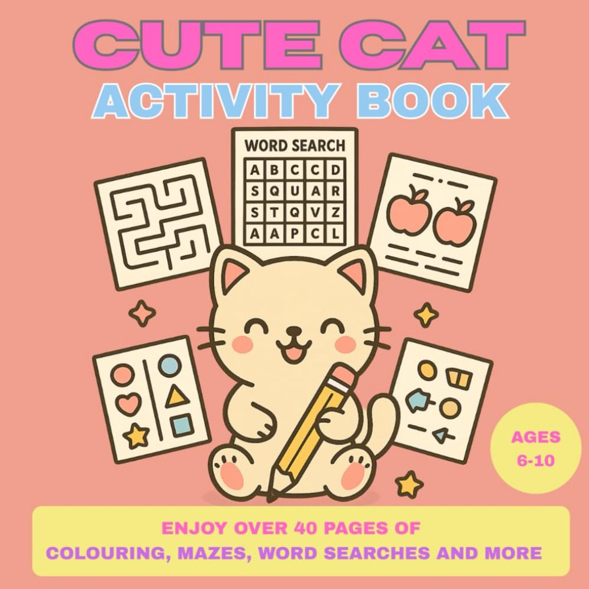 Leuk Activiteitenboek met Katten voor Kinderen: Puzzels, Kleuren en Meer