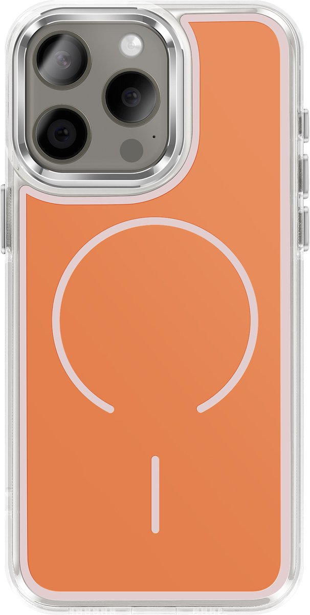 Avizar MagSafe Hoes Geschikt voor Apple iPhone 15 Pro Hybride Ontwerp Versterkt, Oranje