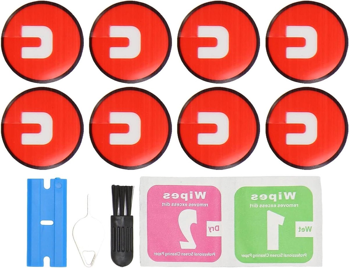 Horloge 3 Terug Ring Glas Plakband Lijm - Set van 8 of 10 stuks - Geschikt voor Horloge Actieve 2.