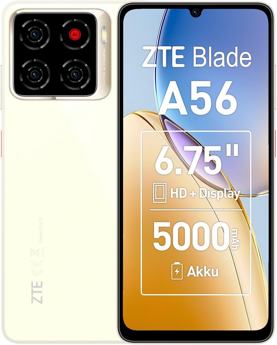 Smartphone met 64GB Opslag 4GB RAM Dual SIM Goudkleurig