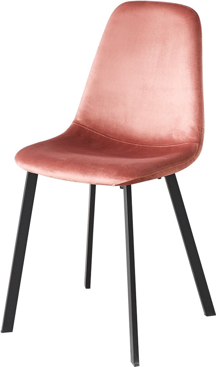 Lizzely Garden & Living SET DEAL: 6 stuks Eetkamerstoel Simpy oud roze velvet eetstoel zetel