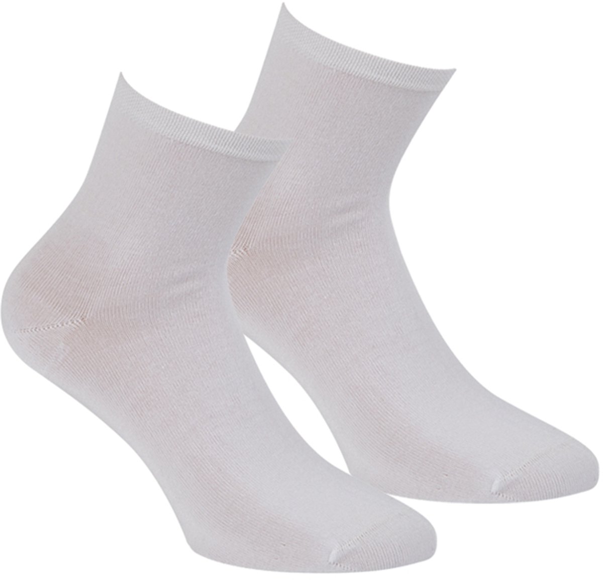 Boru Bamboo - Quarter Sokken - Wit - 40-46 - Bamboe Sokken - 2-pack - Naadloos - Hypoallergeen - Thermo Control - Unisex - 2302
