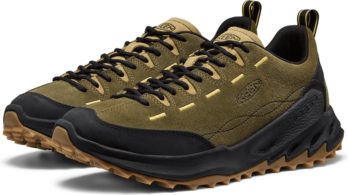 Keen Jasper Zionic Heren Sneakers Suede Dark Groen