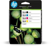 HP 364 - Inktcartridge / Zwart / Cyaan / Magenta / Geel / 4-Pack (N9J73AE)
