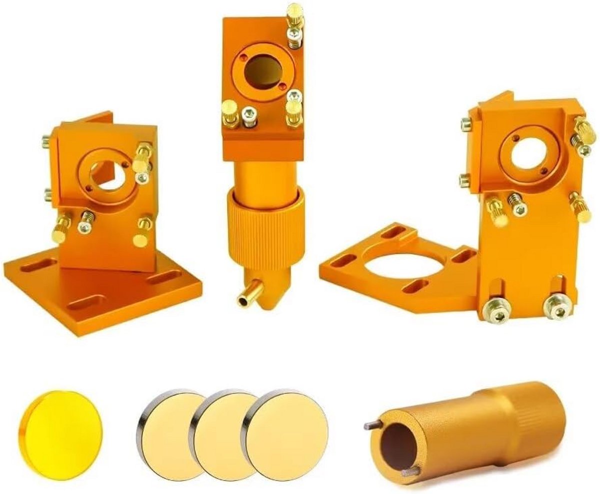 CO2 Laser Hoofd Set met Spiegel en Focus Lens voor Graveer- en Snijmachines