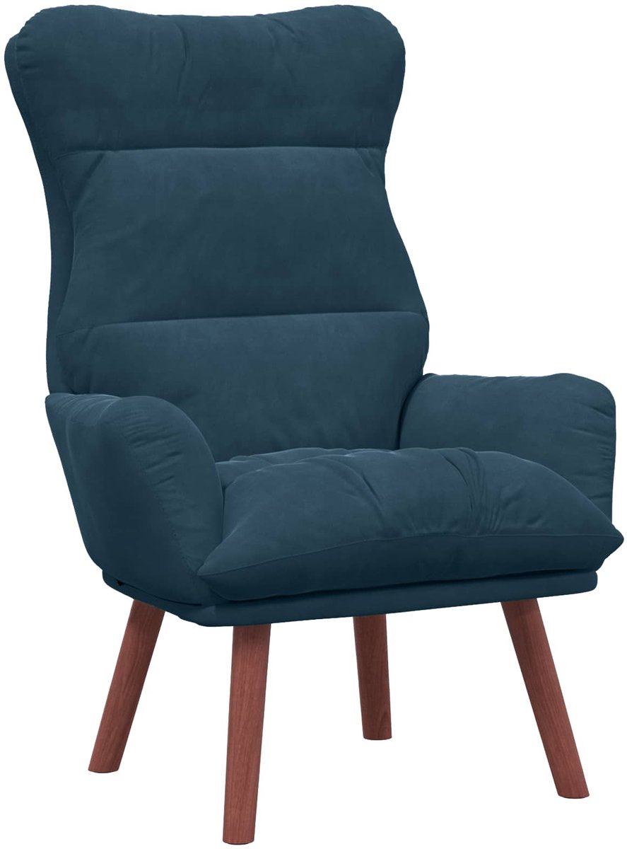 vidaXL Fauteuil - Blauw - 69 - x - 74 - x - 93 - cm - Fluweel