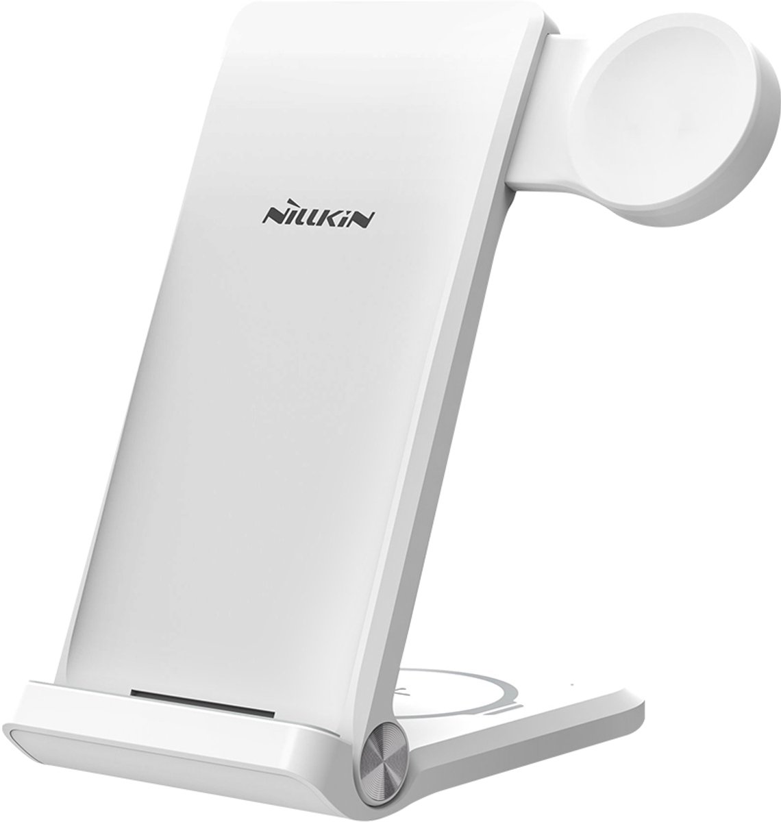Nillkin, 3-in-1 Draadloze Oplader 15W - Voor Smartphone / TWS Oortjes / Geschikt voor Samsung Galaxy Watch, Wit