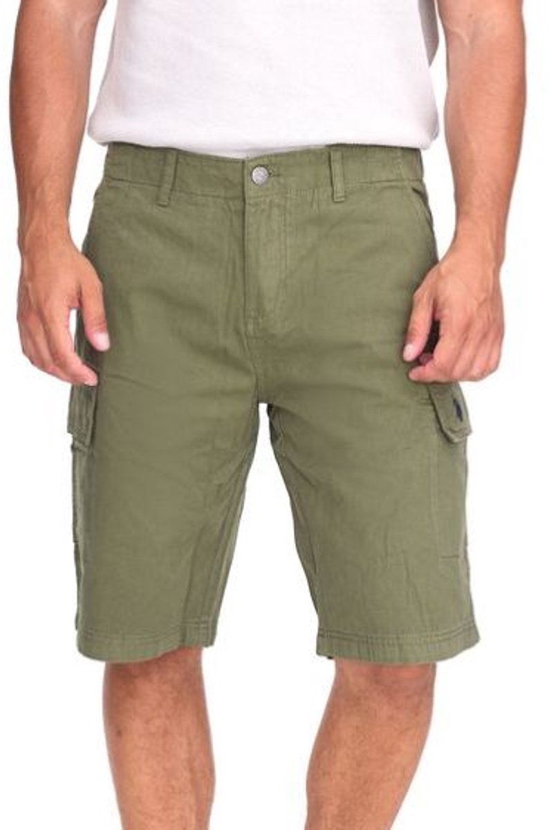 U.S. POLO ASSN. | Heren | Cargo Shorts | Lichtgewicht | Regular Fit | Kaki | Maat M