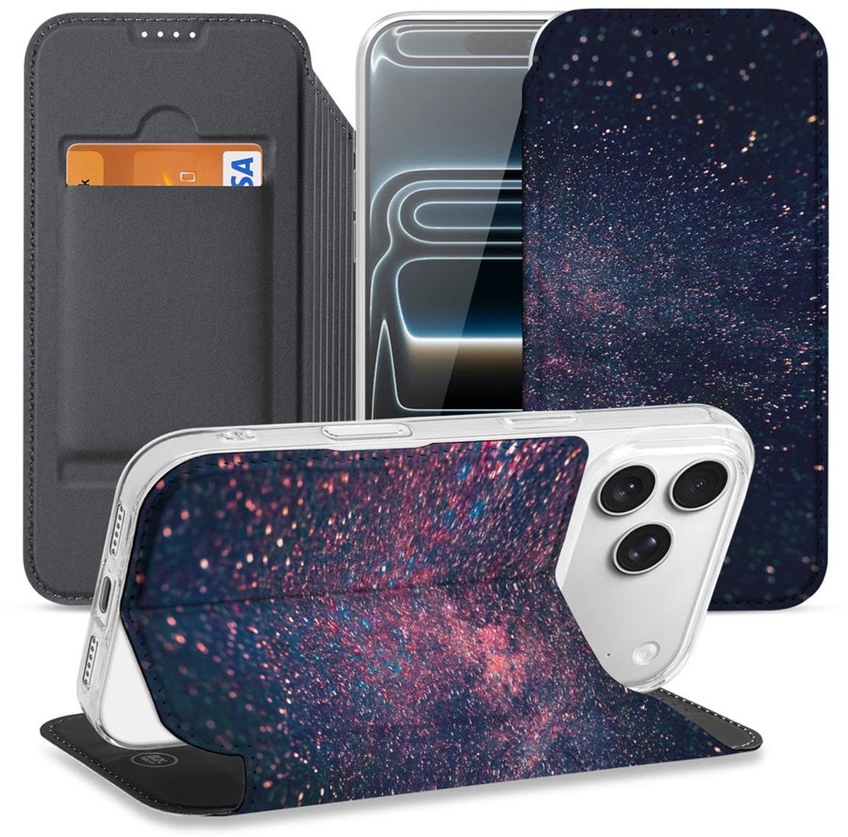 Book Case iPhone 17 Pro Max Stars