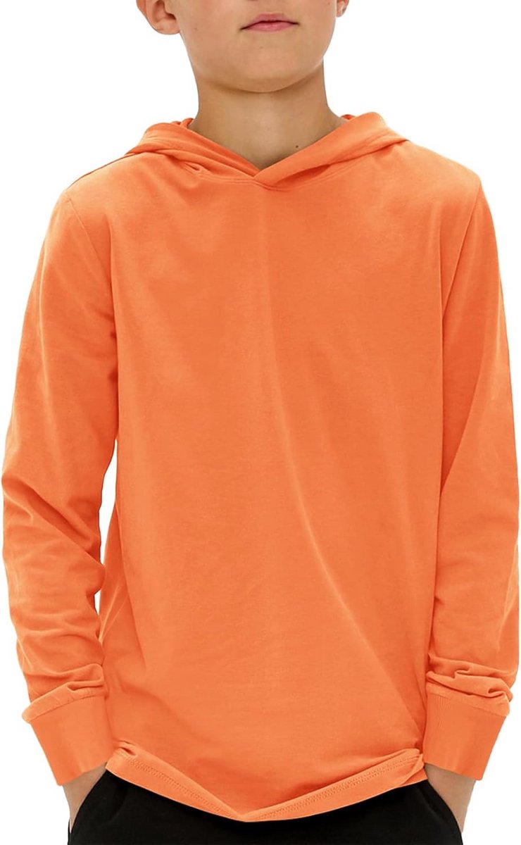 Jongens Hoodie Lange Mouwen Effen Kleur - Comfortabele Capuchontrui voor Kinderen (5-14 jaar)