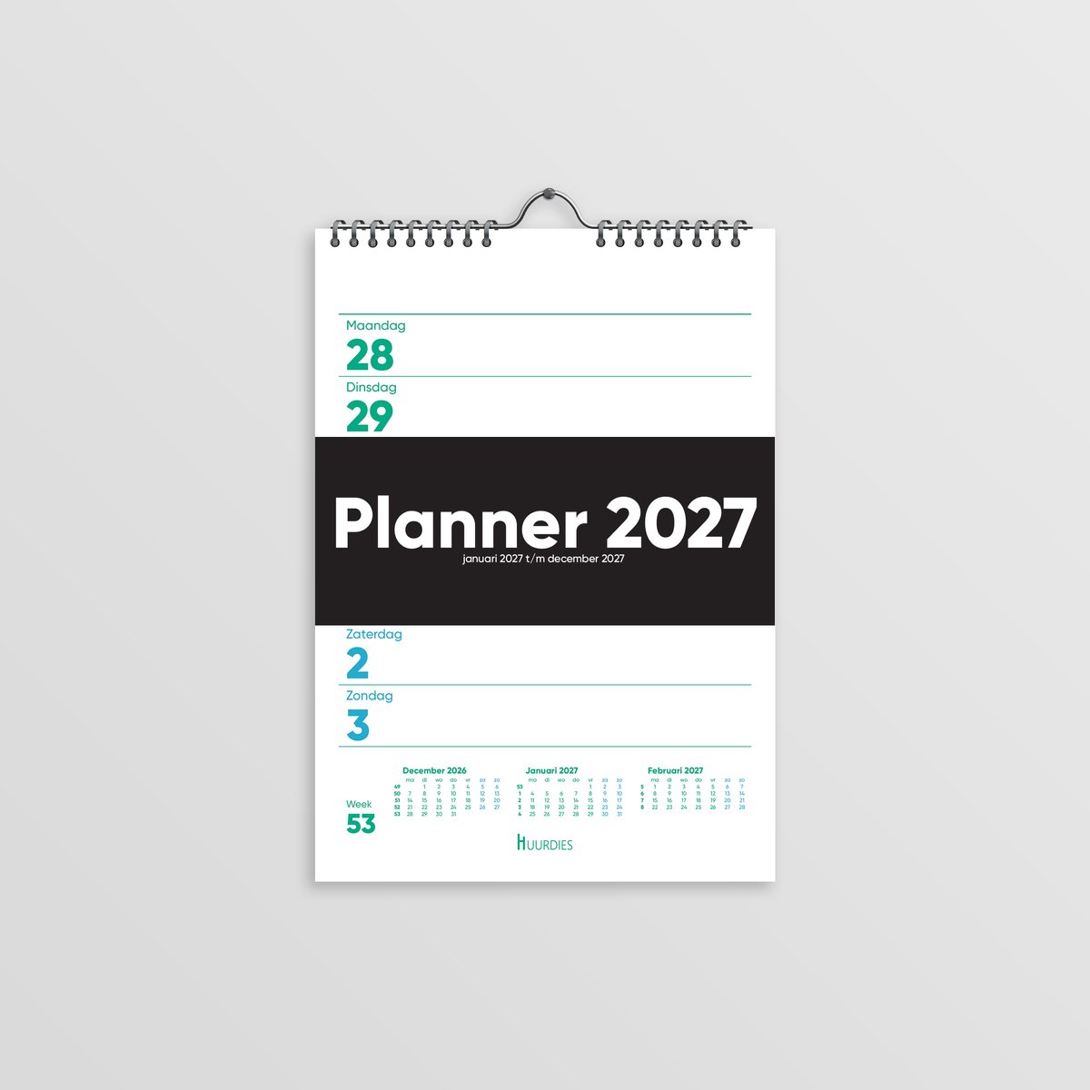 Huurdies® weekkalender - A4
