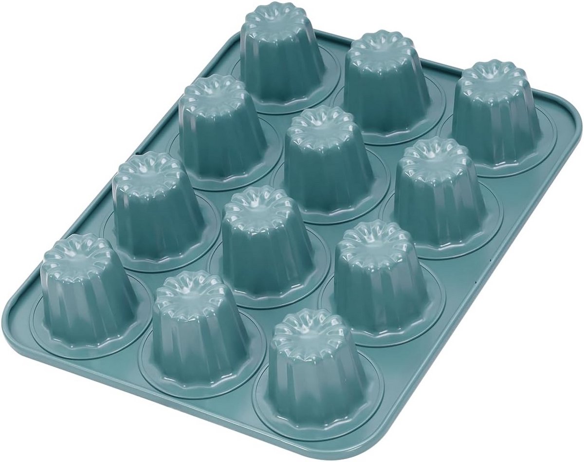 Canelé Bakvorm met 12 Holtes, Antiaanbaklaag voor Oven