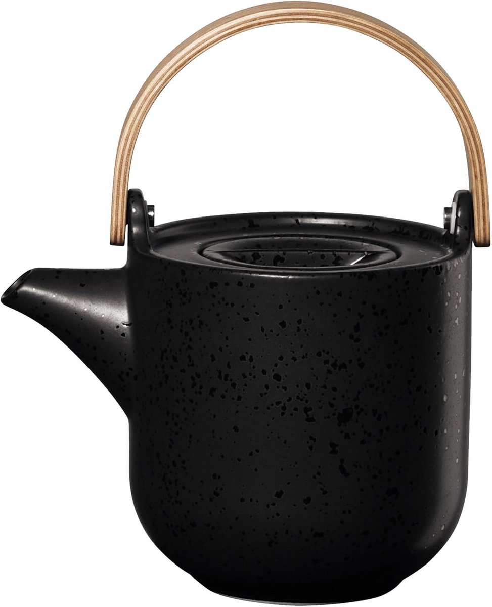 Stijlvolle Theepot van Porselein met Houten Hendel 0,6 Liter