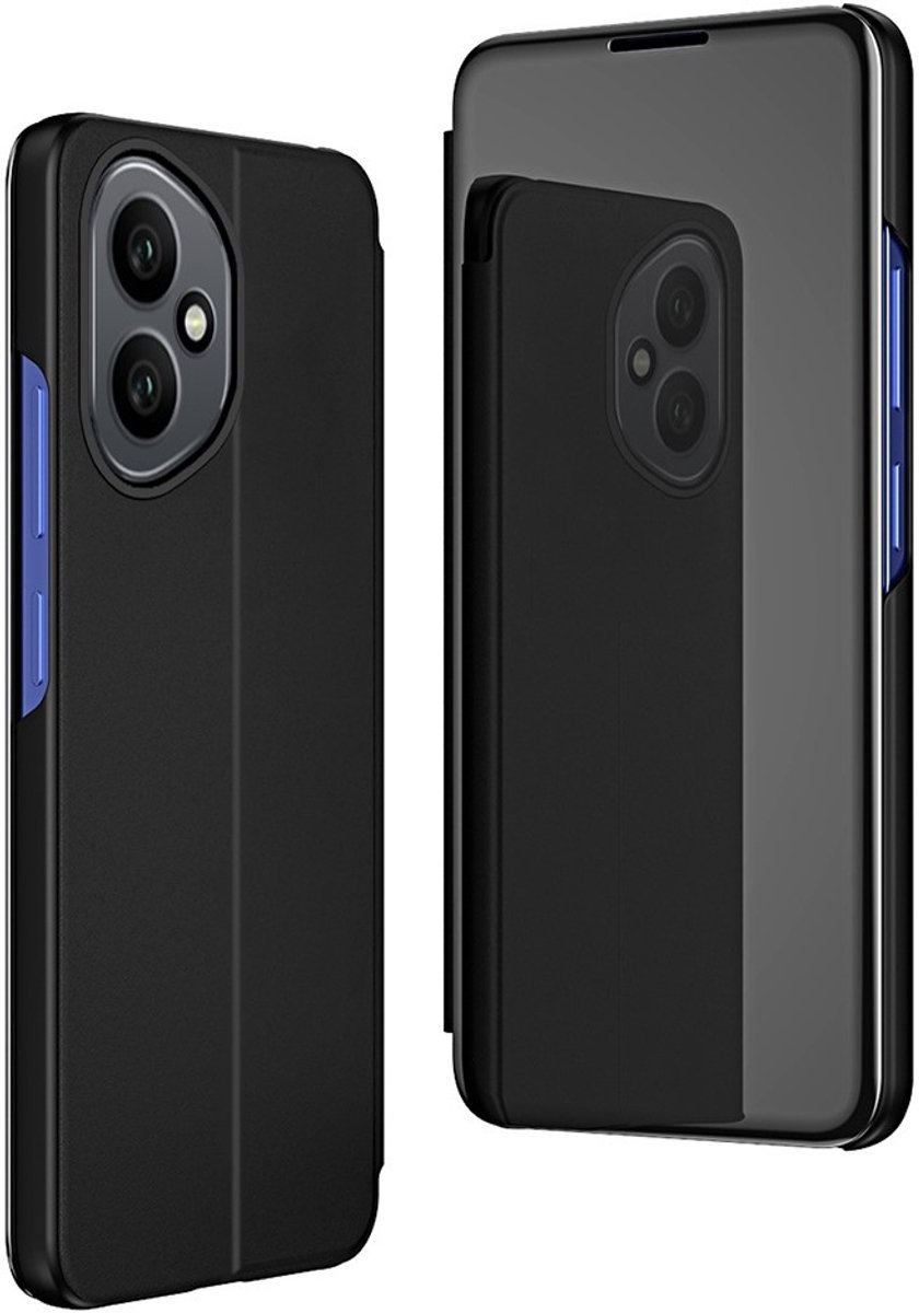 Hoesje geschikt voor HONOR 400 - Phonesta Smart View Mirror Book Case - Zwart